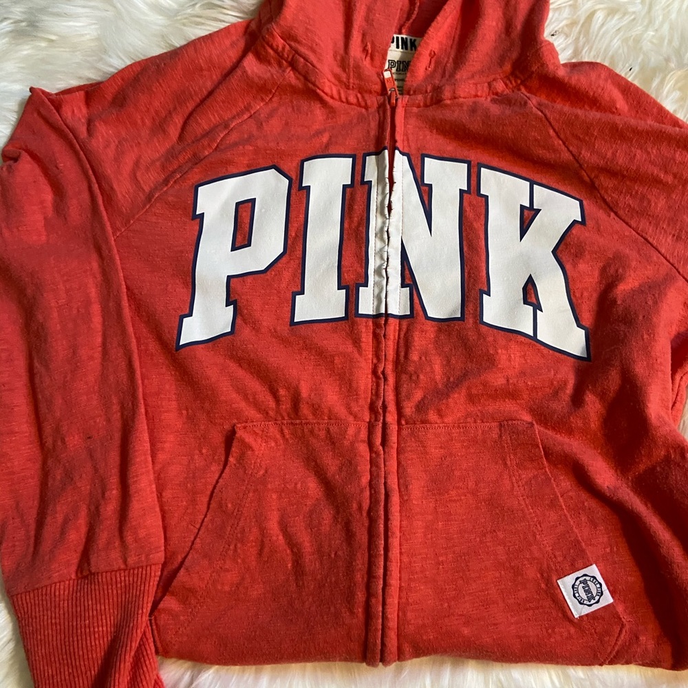 Pink zip up hoodie